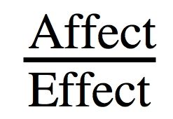 Affect Vs. Effect